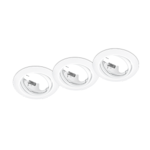 TRIO trojna okrogla vgradna svetilka Jura 3Set 3xGU10, FI: 68mm BREZ VIRA