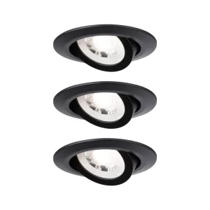 PAULMANN trojna vgradna svetilka LED Recessed luminaire 3-piece set Swivelling, 3x450lm, Fi: 75mm, 3000K