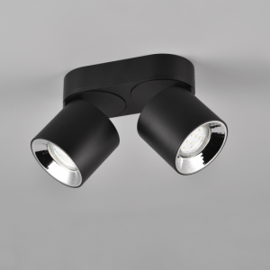 TRIO dvojni vgradni ali nadgradnji reflektor GUAYANA 2XGU10 ČRNA